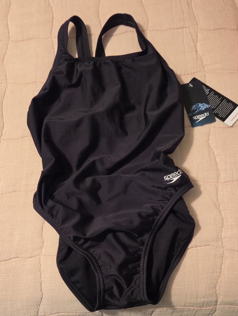 Speedo Black Athletic One-Piece Swimsuit NWT